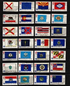 OFF Paper #1633-82 State Flags-1976 (used set of 50) 13c _n531 - Picture 1 of 2