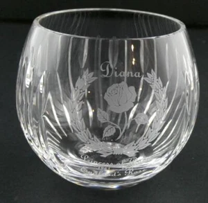 Stuart Crystal Diana Princess of Wales Commemorative Votive Candle or Rose Bowl - Picture 1 of 8
