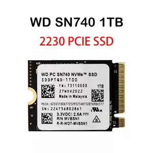 WD SN740 1TB M.2 2230 SSD NVMe PCIe4x4 For Steam Deck ASUS ROG Dell Laptop - Picture 1 of 3