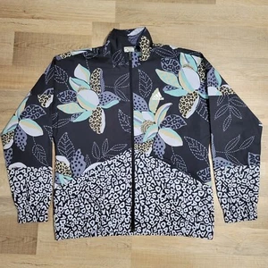 Adidas Farm Jacket Women's Large Full Zip Mesh Lined Floral Purple - Picture 1 of 15