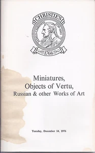 CHRISTIE’S RUSSIAN WOA MINIATURES JEWELLERY SNUFF BOXES VERTU Catalog 1976  - Picture 1 of 1
