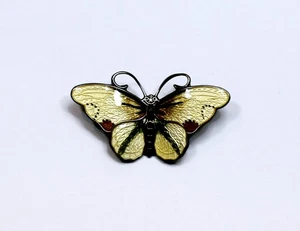Jens Erik Jensen norwegische Silber Emaille Schmetterling Brosche Sterlingsilber Vintage - Bild 1 von 4
