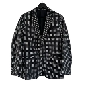 Alexander McQueen Black and White Diamond Patterned Blazer Jacket Size IT50 - Foto 1 di 15