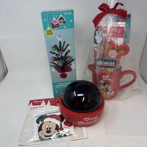 Disney Weihnachten Geschenkpaket Baumlicht Becher Set Leckerlibeutel Urlaub Mickey Lot - Bild 1 von 5