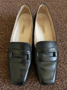 Paul Green Womens Loafer Size 6.5 /US Size 9 Black Leather, Super Soft Flats - Picture 1 of 17
