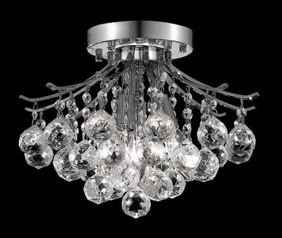Elegant Lighting V8000F12C/RC Toureg Flush Mount Chrome - Image 1 of 2