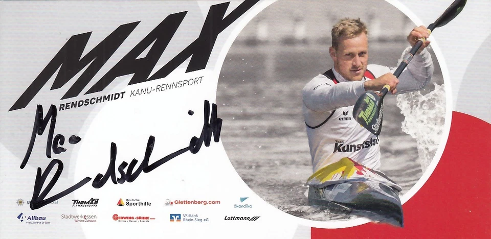 Max Rendschmidt:Olympiasieger+Weltmeister Kanu GER - Bild 1 von 1