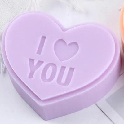 心形字母硅胶蜡烛模具心形蜡烛模具字母树脂卡斯蒂 — 第 1/4 张图片