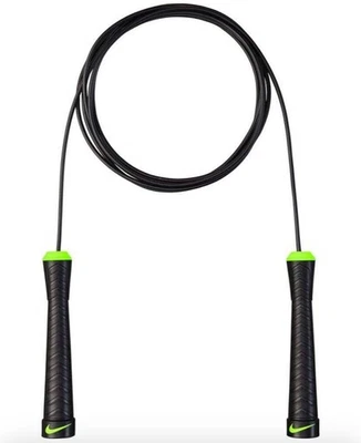 Cuerda de Saltar NIKE Velocidad de Entrenamiento 9 ft Longitud Ajustable Negra Volt Pro Gimnasio de Combate Foto 1 de 3