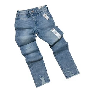 Old Navy Big Girls Size 12 Light Wash Blue Distressed Ballerina Jeggings NWT - Picture 1 of 14