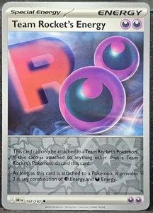 SV10: Destined Rivals Team Rocket's Energy poco común 182/182 casi nuevo - Imagen 1 de 2