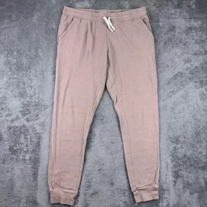 Pact Jogger Pants Mens Medium Waffle Knit Organic Cotton Lounge Drawstring - Picture 1 of 6