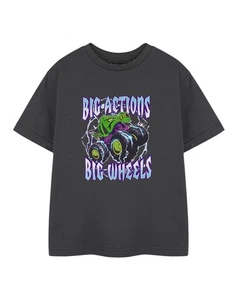 Camiseta de manga corta Hot Wheels gris Big Action para niños - Imagen 1 de 8