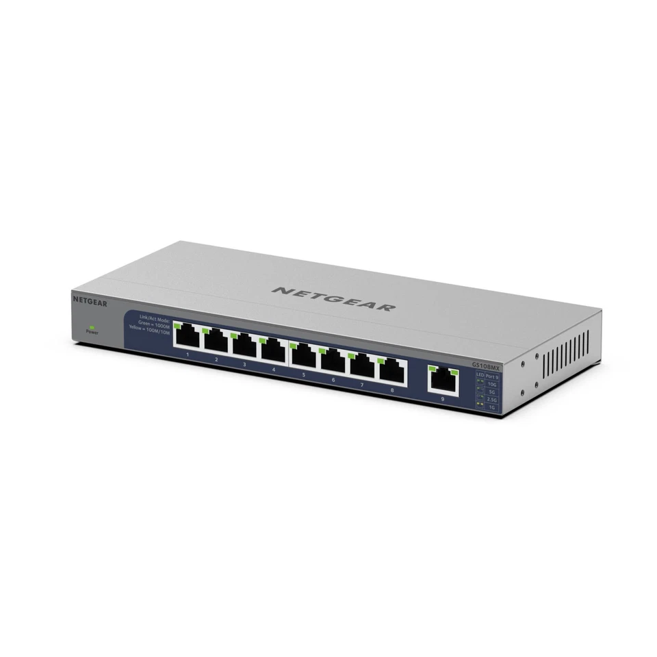 *NEW* NETGEAR GS108MX 8-Port Gigabit Ethernet Unmanaged Switch w/10G Multi-Gi... - Image 1 of 1