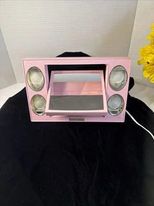 Vintage Mirror Go Lightly Petite Pink Dual Sided Lighted Make-Up Mirror Tested! - Picture 1 of 22