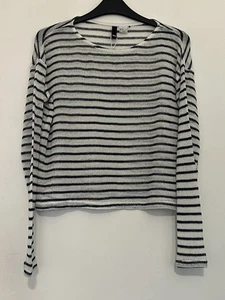 H&M Feinstrick Cropped Top gestreift Gr. XS - Bild 1 von 5