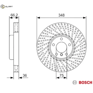 2x BRAKE DISC 0 986 479 W20 FOR BMW 5/F11/Gran/Turismo/F07/F10 B47D20A N47D20 - Picture 1 of 10