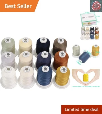 Hilo de algodón mercerizado de alta calidad - Carrete de bloqueo 600M para artesanía sin costuras Foto 1 de 4