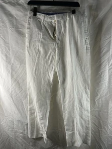 Pantalones Polo Ralph Lauren Para Hombre W30 L30 Blanco Crema Mezcla de Lino Pantalones Preppy - Imagen 1 de 22