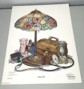 Vintage zweimal signierter Wildlife Artist C. Don Ensor "House Call" Lithographie Druck - Bild 1 von 4