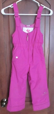 Obermeyer Pink Toddler Size 4 "I Grow" Snow Overall Bib Snow Ski Pants ~ NICE - Image 1 of 4