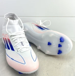 Adidas F50 LEAGUE FG/MG White/Red/Blue Soccer Cleats ID9190 Mens 10 NEW - Picture 1 of 7