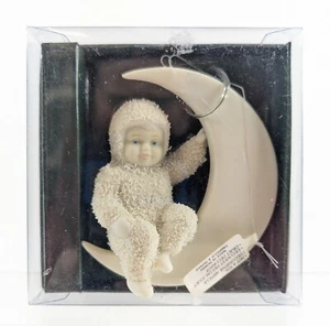 Vintage Snowbabies "Mondbalken" Biskuit Ornament Abteilung 56 #7951-0 nicht mehr produziert verpackt Hangin - Bild 1 von 3