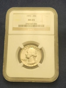 1972 Washington Quarter NGC MS 65 - 25c - Picture 1 of 2