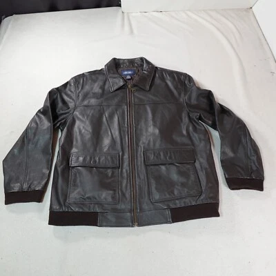 Chaqueta de cuero de aviador vintage para hombre extra grande negra bombardero piloto Cherokee Top Foto 1 de 4