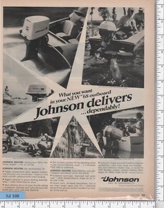 SJ100 Magazine Ad for Johnson Seahorse Outboard Motors (1968) Look Magazine - Bild 1 von 1