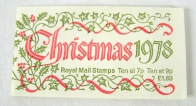 1978 Christmas Royal Mail Stamps Ten at 7p  Ten at 9p Stamp Booklet - Image 1 of 4