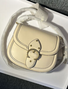 Coach Beat Saddle Bag in B4/Chalk White Glovetanned Leather NWT AUTHENTIC C0749