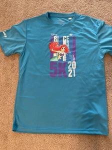 NEW ~ Run Disney Princess Virtual 5k 2021 Little Mermaid Race Shirt ~ Youth Larg - Picture 1 of 5