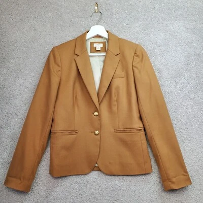 Blazer J.Crew Original Escolar Para Mujer 2 Mezcla de Lana Camel Preppy Academia Foto 1 de 4
