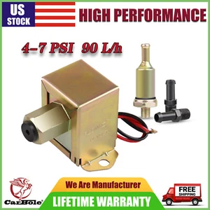 12V Electric Fuel Pump 4-7 PSI Universal Inline Low Pressure Gas Diesel New - Foto 1 di 20
