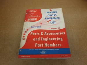 1959-1966 Ford Cross Reference parts catalog manual truck car Mustang Galaxie - Picture 1 of 7