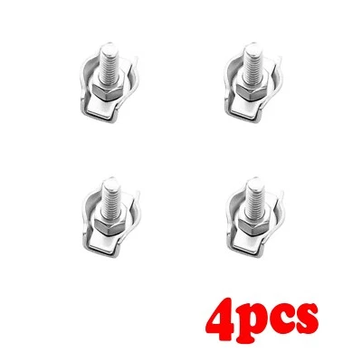 4PCS Simplex M2 Stainless Steel Wire Rope Clamp for 2mm Cable - Image 1 of 4