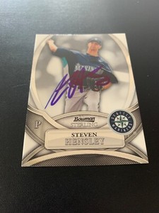 Steven Hensley Signed 2010 Bowman Sterling Card Seattle Mariners Autograph COA