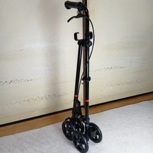 Roter Gehstock mit Rollenspitze Senioren Mobilitätshilfe leichter Stock - Bild 1 von 10