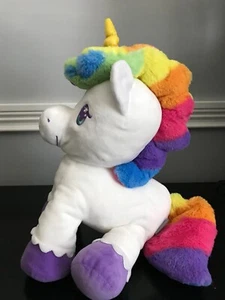 Einhorn Plüsch Regenbogen Punze weiß weiches Stofftier Spielzeug 13 Zoll A3 - Bild 1 von 8