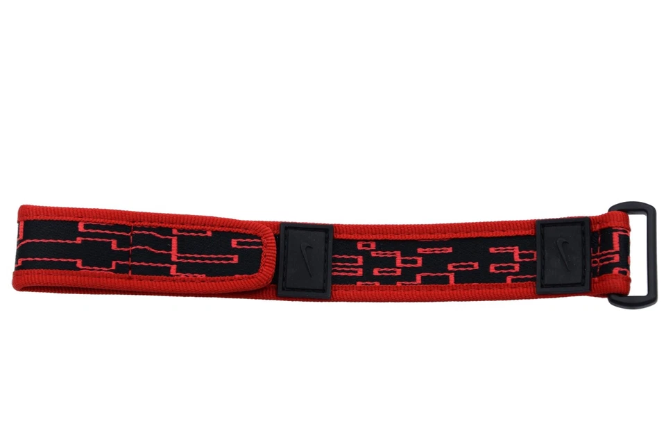Correa de reloj deportivo Nike 22 mm negra y roja correa cierre de gancho y bucle Foto 1 de 3