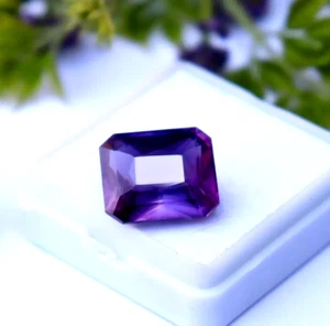 Natural 11 Ct Color Changing Sapphire Loose Certified Gemstone Radiant Cut - Picture 1 of 7