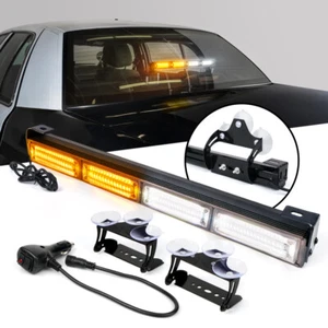 Barra de luz estroboscópica LED COB de 18 pulgadas blanca ámbar advertencia asesor de tráfico automóviles camiones - Imagen 1 de 7