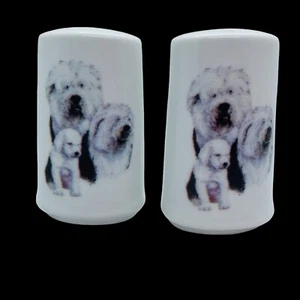 "Salero y pimentero de porcelana vintage blanco no usado 3""" - Imagen 1 de 6