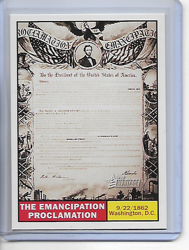 2009 Topps Heritage American The Emancipation Proclamation Card | eBay
