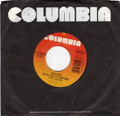 Wham! – Wake Me Up Before You Go-Go 1984 Columbia Synth-Pop VG+ Foto 1 de 4