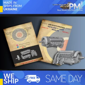 Print Scale PSR32011 1/32 Packard V-1650 Merlin - Aircraft Engine - Picture 1 of 6
