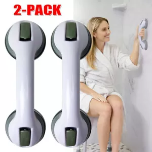 2Pack Shower Bath Grab Bar Grip for Elder Bathroom Suction Safety Hand Handle - Picture 1 of 12