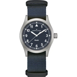 New Hamilton Khaki Field Quartz 38mm Blue Dial NATO Band Men's Watch H69401940 - Picture 1 of 6