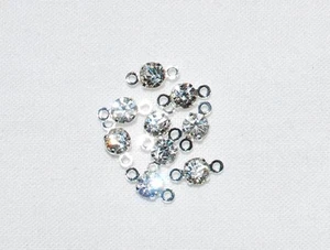 50 14 mm Strass Klar Silber Stecker aus Swarovski Kristall Q36 - Bild 1 von 1